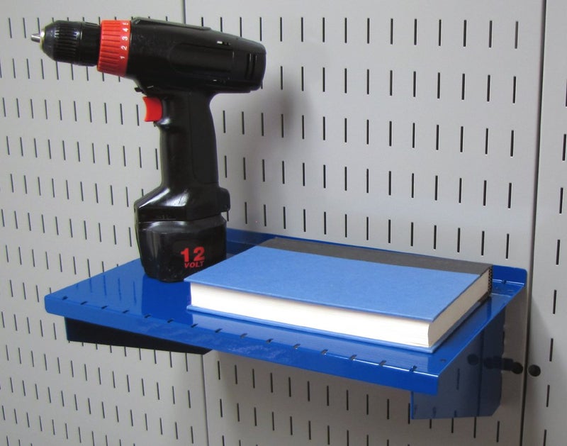 Wall Control Shelf 9in Deep Pegboard Shelf Assembly Pegboard and Slotted Tool Board - Blue - Image 1